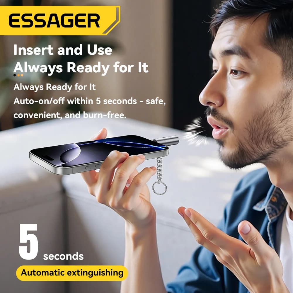 Pemancis Rokok Mini USB-C Wayar Tungsten
