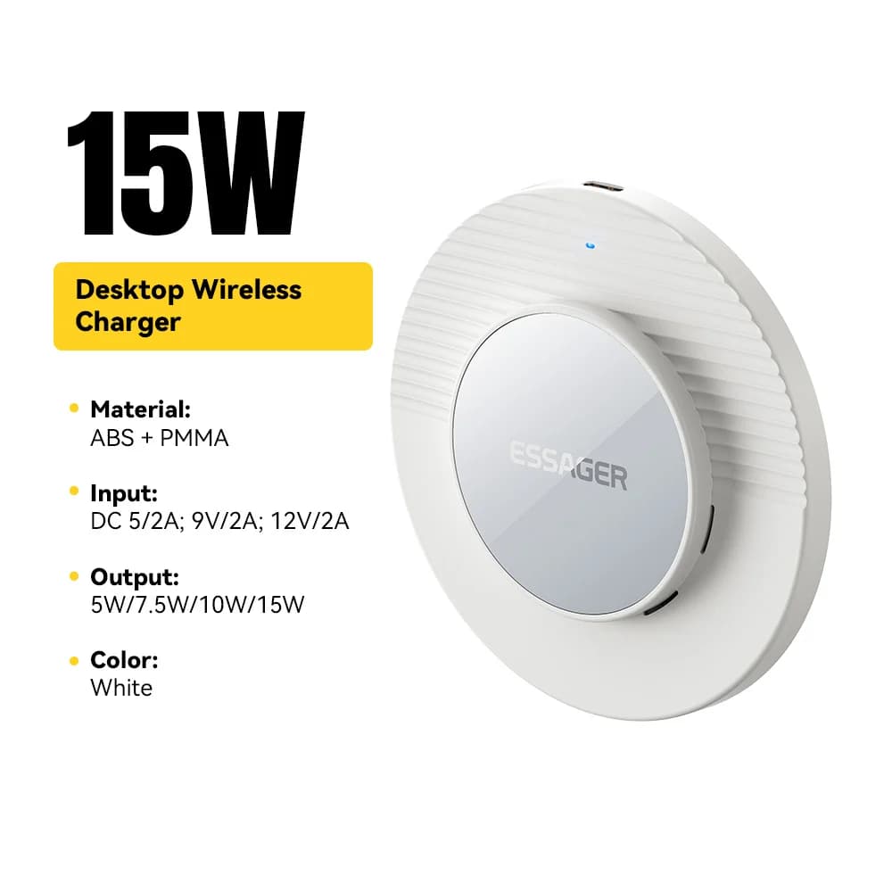 Pad Pengecasan Tanpa Wayar Magnetik 15W