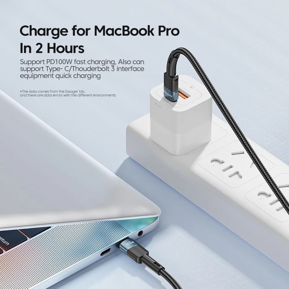 Kabel Pengecas Pantas USB-C ke USB-C 100W 3m
