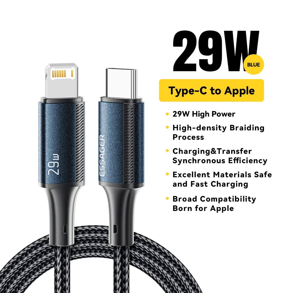 Kabel Data Pengecasan Pantas USB-C ke Lightning 29W