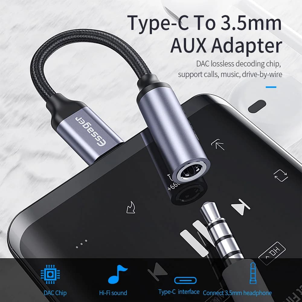 Adapter Audio Headphone USB-C ke 3.5mm