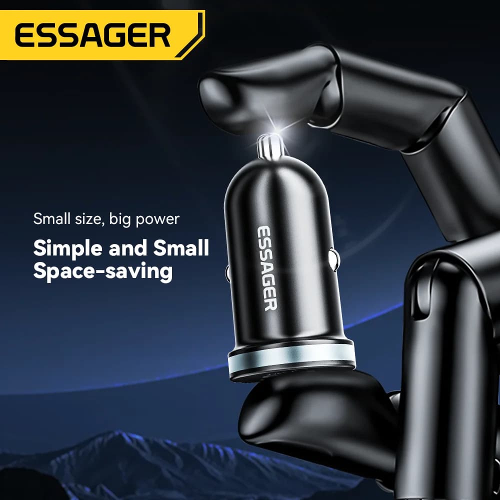 Pengecas Kereta USB-C 30W dengan Quick Charge 3.0