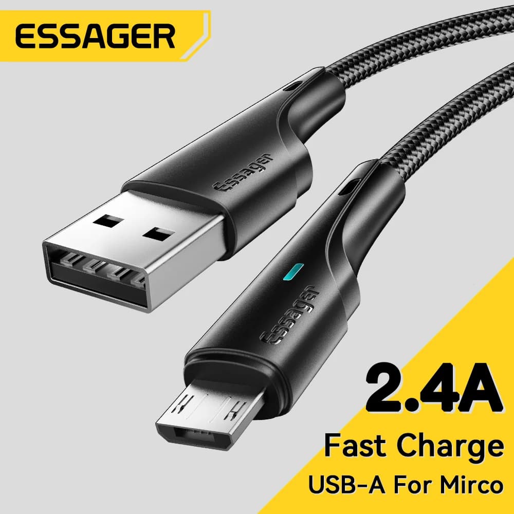 Kabel Data Pengecasan Pantas Micro USB