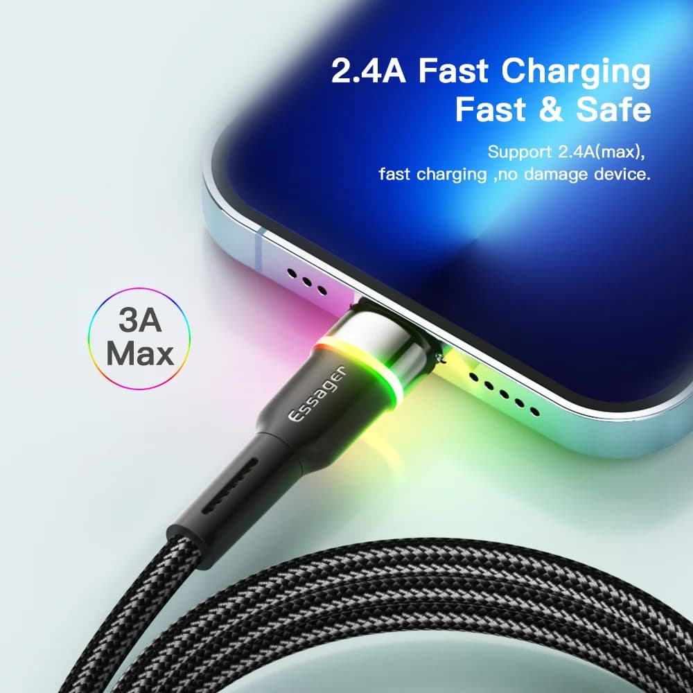 Kabel Data & Pengecasan Pantas LED USB untuk iPhone
