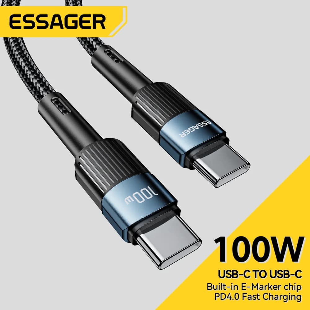 Kabel Pengecas Pantas USB-C ke USB-C 100W 3m