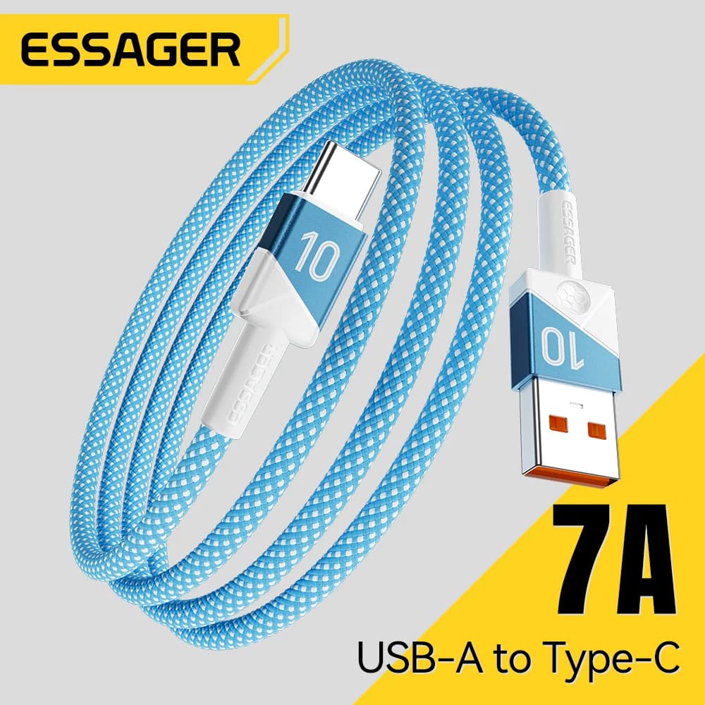 Kabel Pengecas Pantas Super USB-C 100W 7A Warna Pasukan