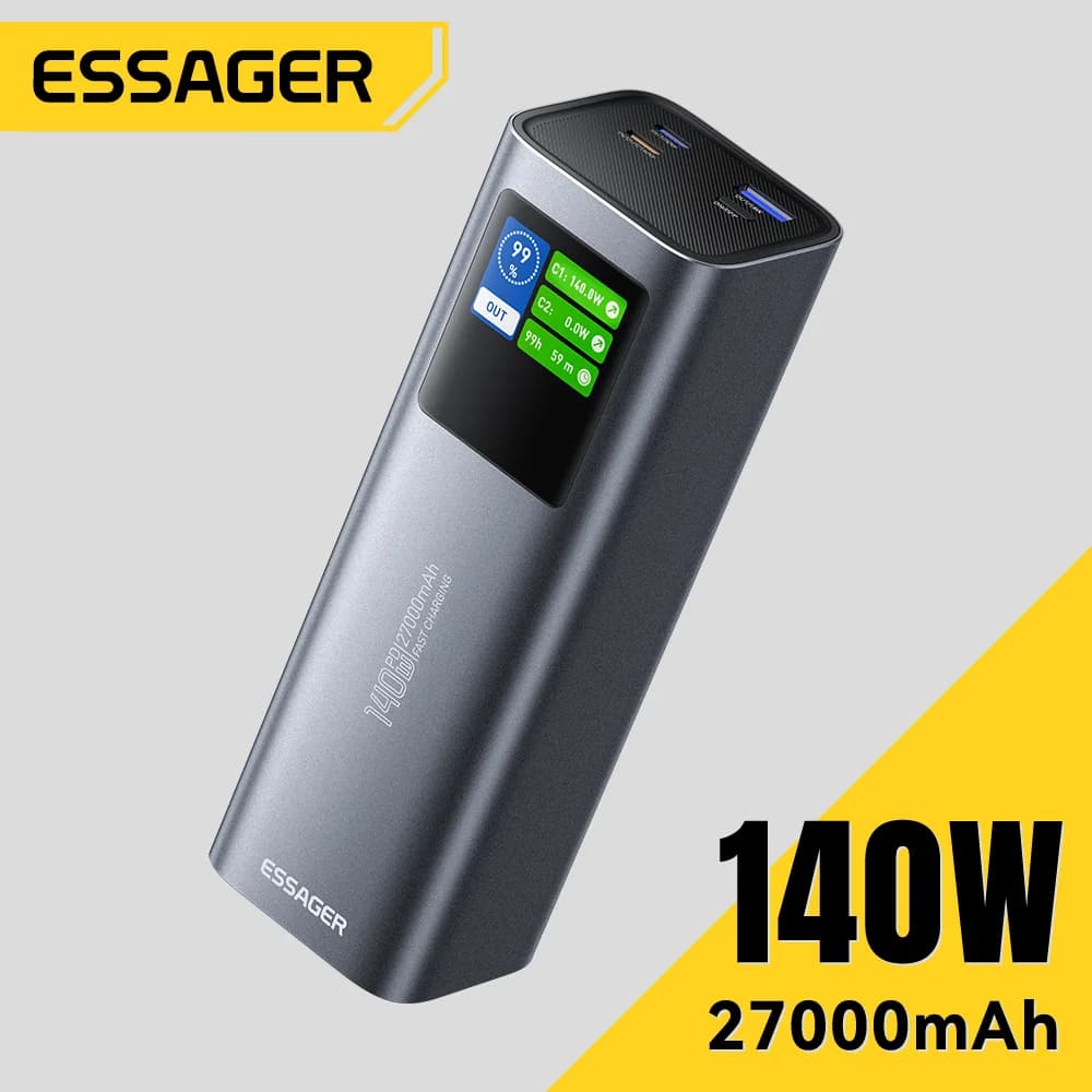 Power Bank 27000mAh, Pengecasan Pantas PD 3.1 140W