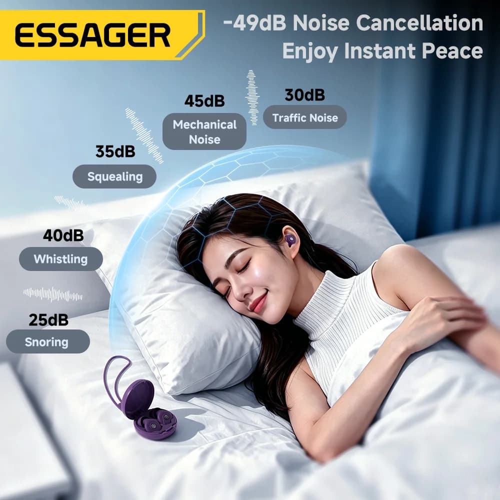 Earplug Tidur Silikon Lembut Peredam Bunyi 45dB