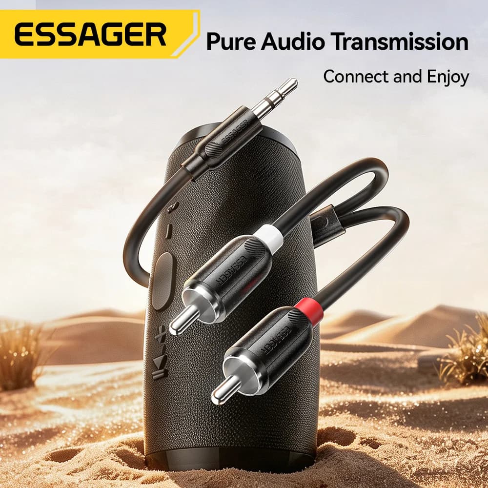 Kabel Pemisah Audio 3.5mm ke Dual RCA