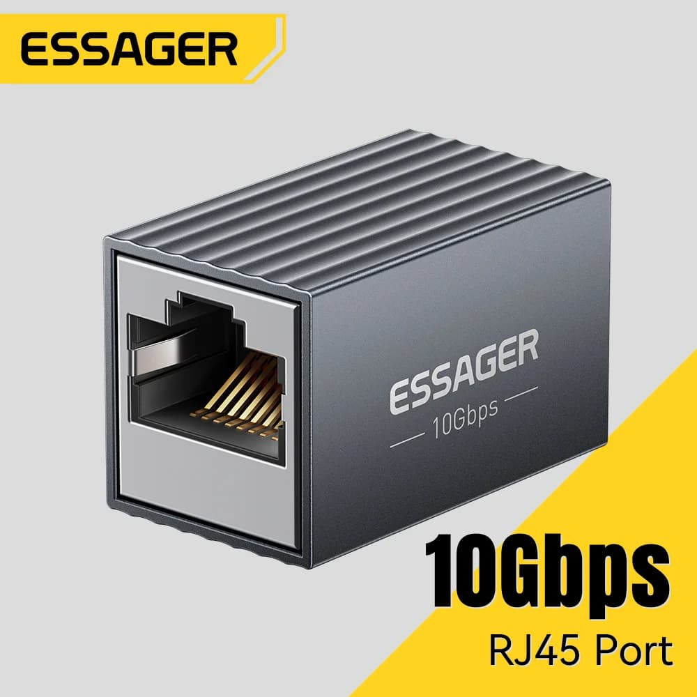 Penyambung Ethernet RJ45 Perempuan-ke-Perempuan, 10Gbps
