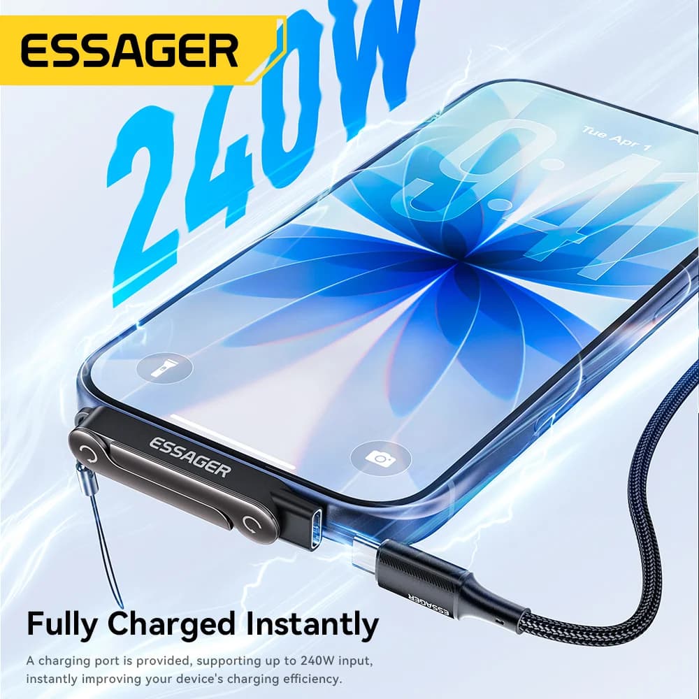 Adapter USB-C OTG 240W dengan Pemegang