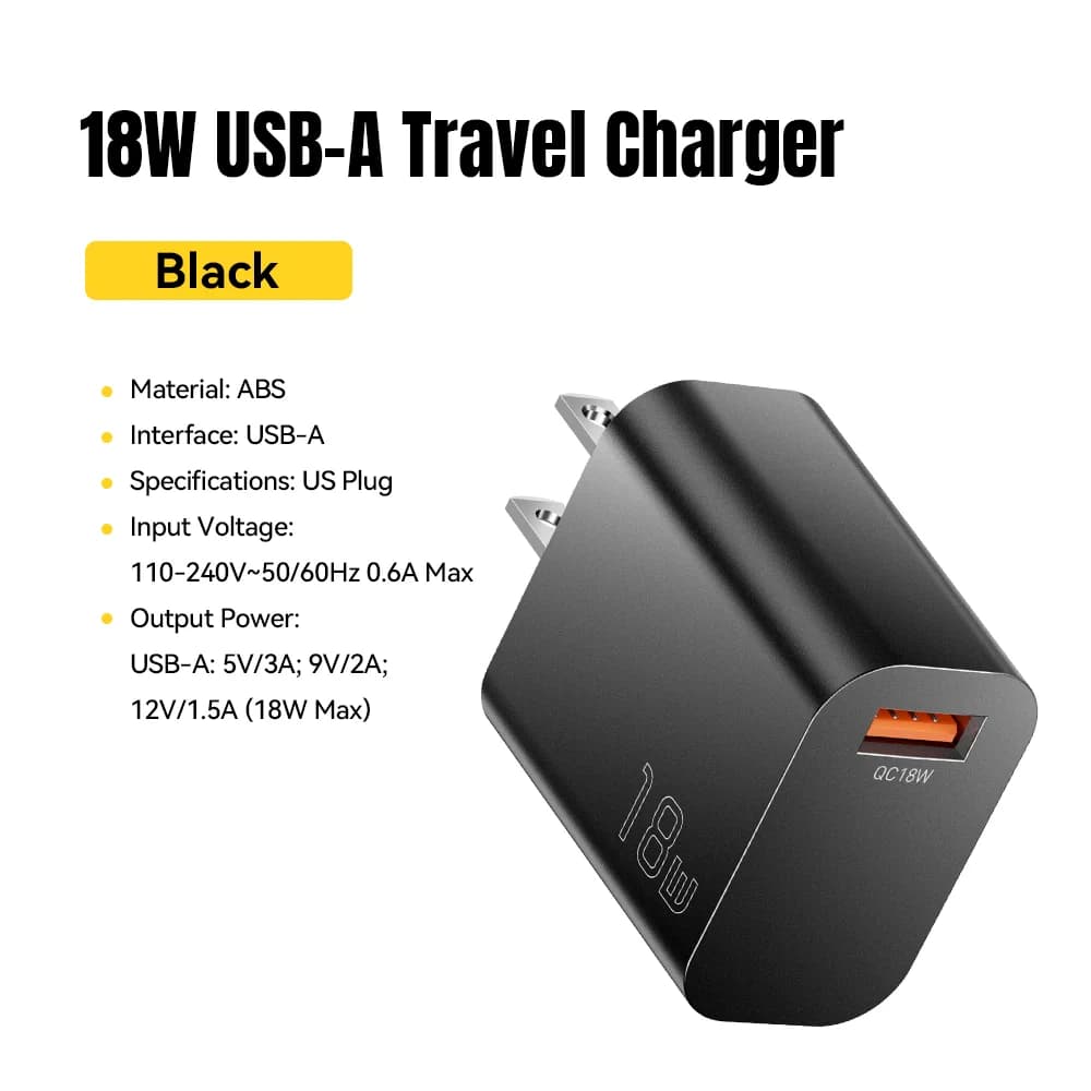Pengecas Dinding Pantas USB-A QC 3.0 18W