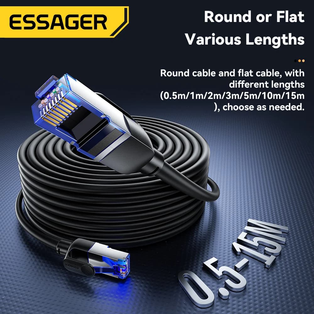 Kabel Ethernet CAT8 dengan Kelajuan 40Gbps dan Kord Bertenun