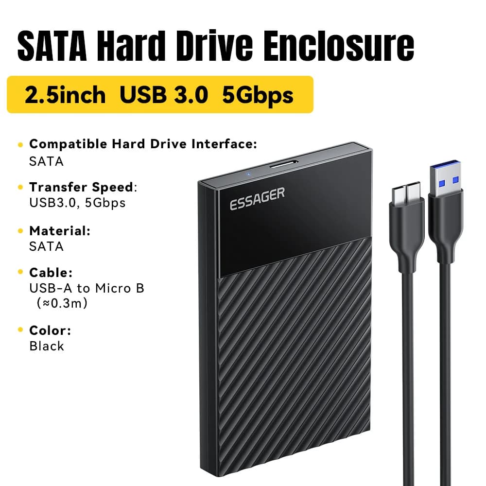 Sarung SSD/HDD SATA USB 3.0 Saiz 2.5-Inci