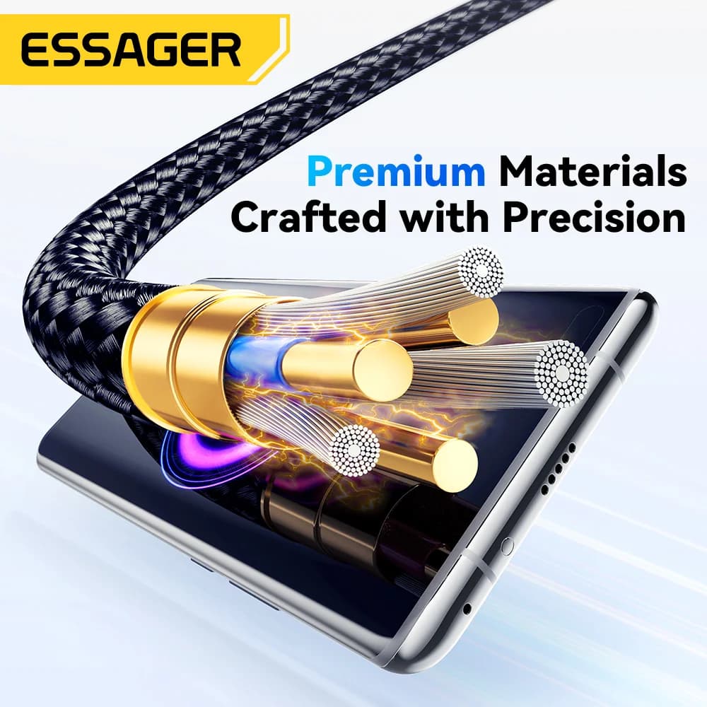Kabel Pengecas Pantas USB-C 120W dengan Paparan LED