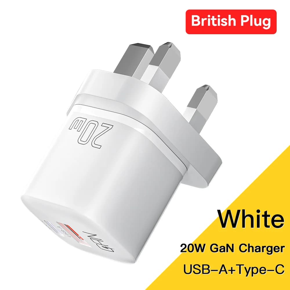 Pengecas Dinding Pantas GaN USB-C PD 20W