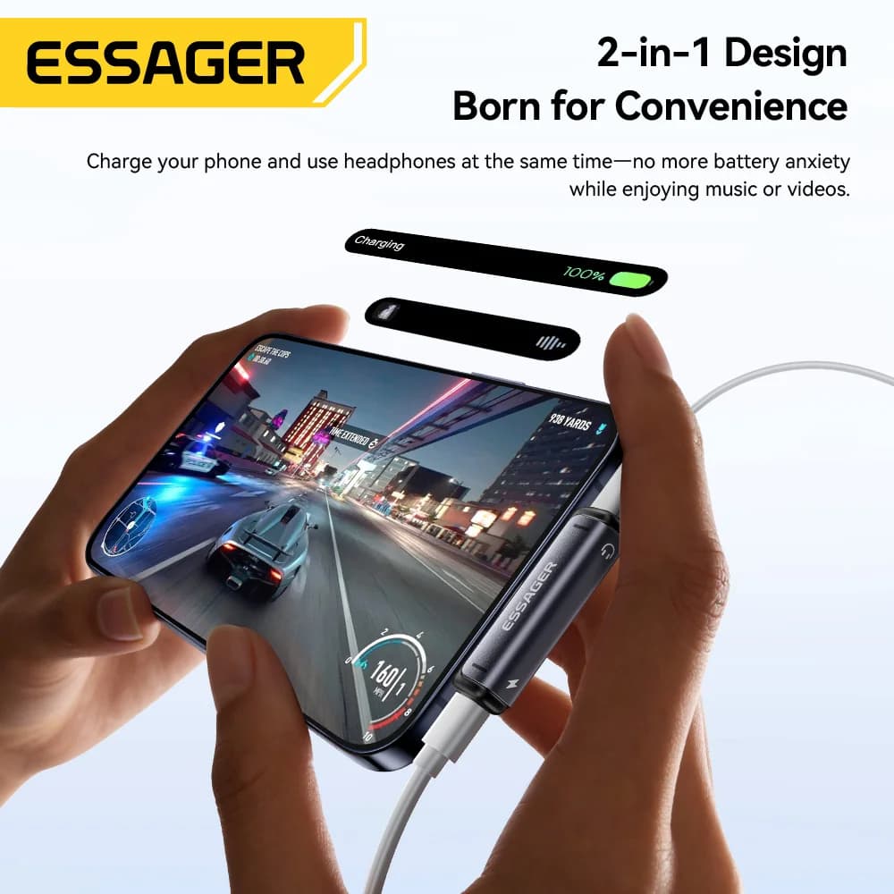 Adapter Audio & Pengecas USB-C ke 3.5mm