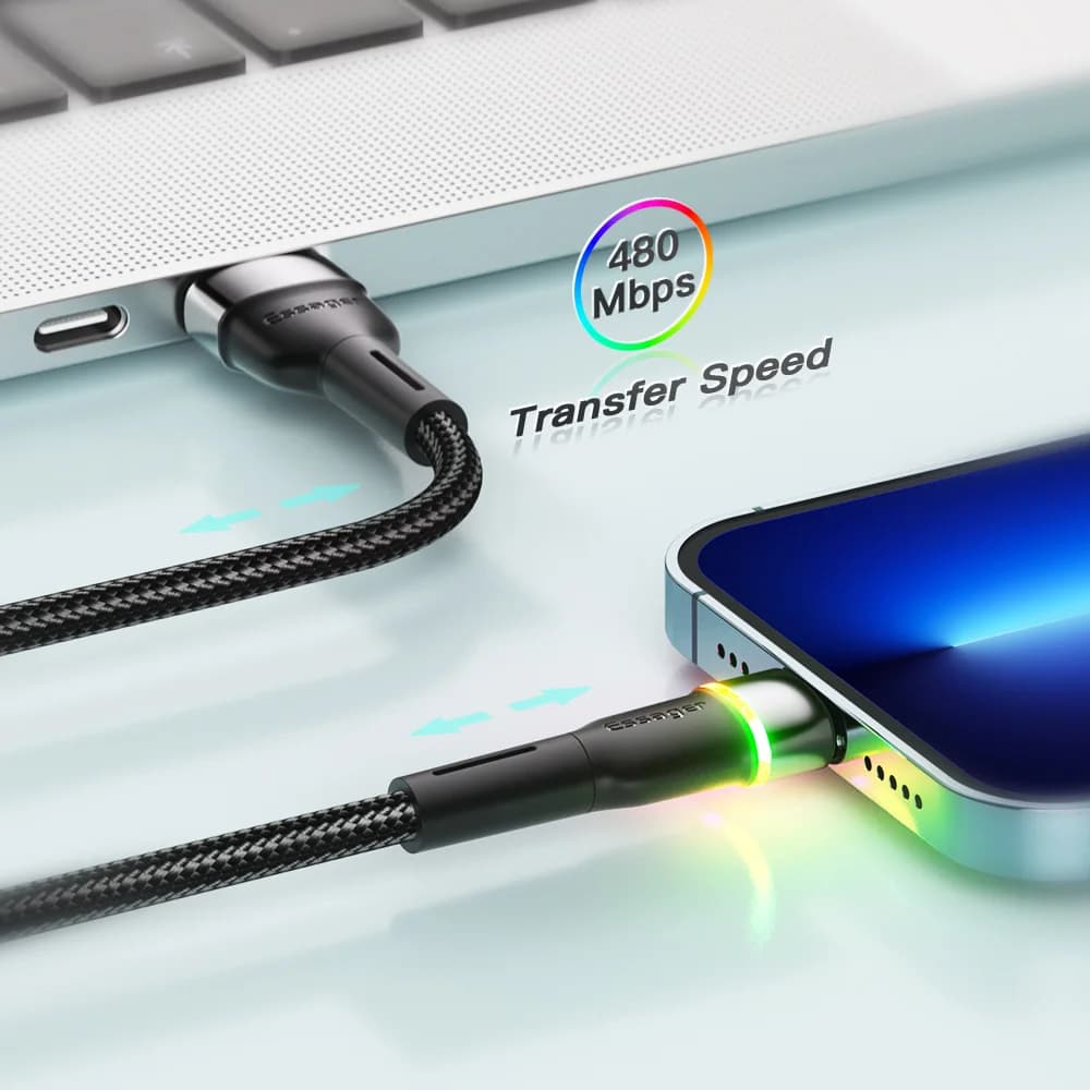 Kabel Data & Pengecasan Pantas LED USB untuk iPhone