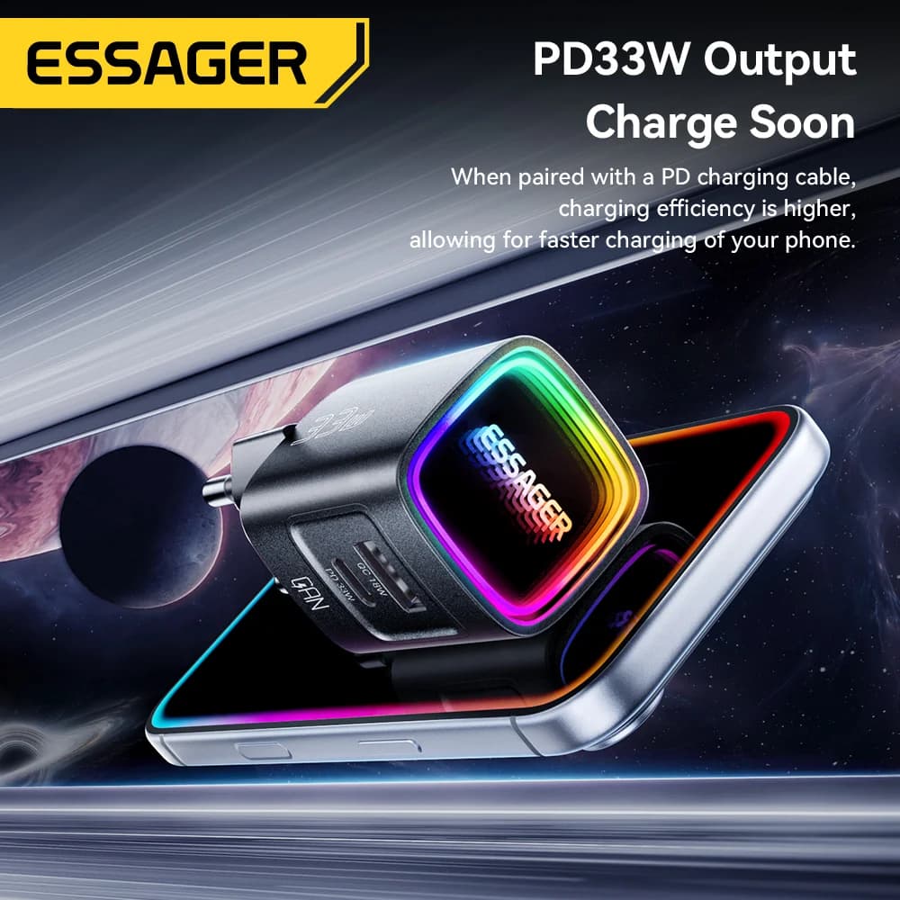 Pengecas Portabel GaN USB-C PD 33W