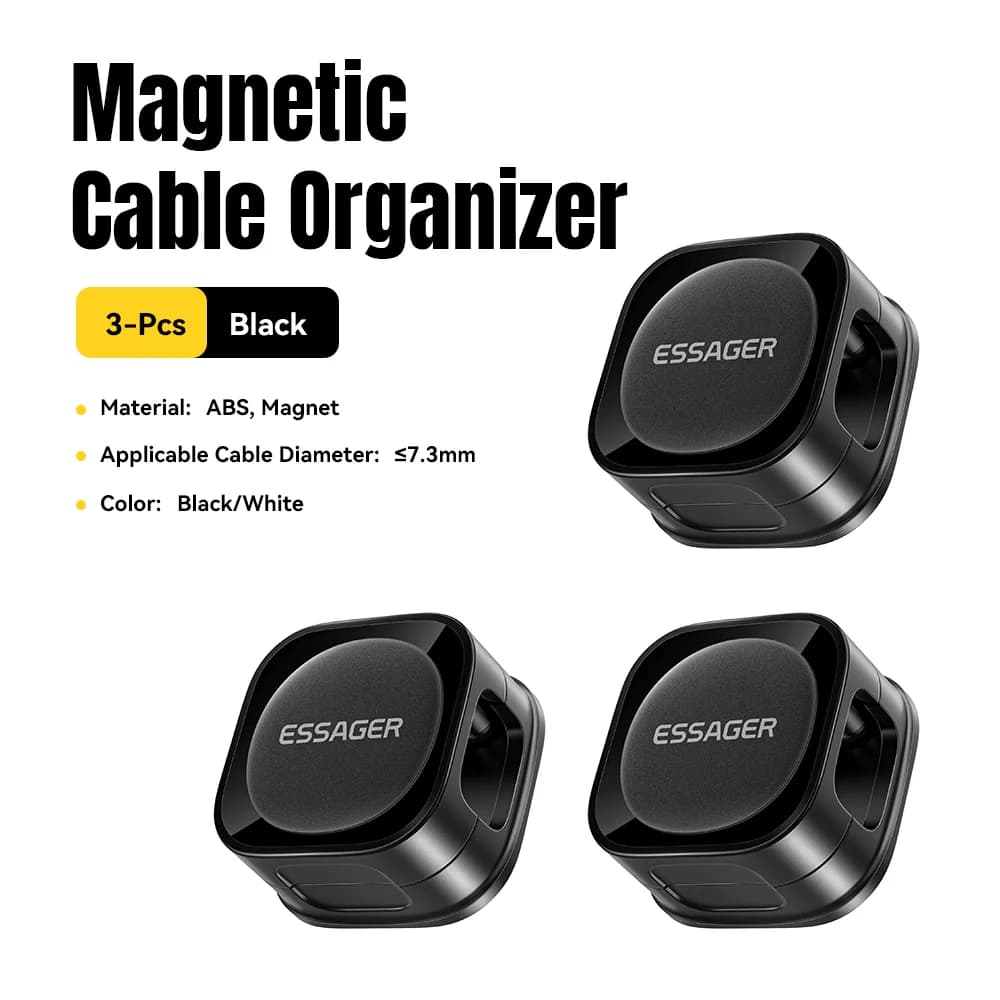 Klip Kabel Magnetik Boleh Laras untuk Penyusunan Meja