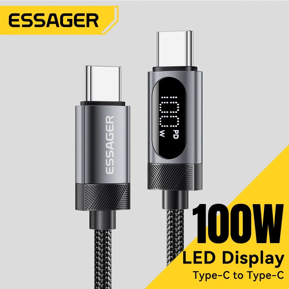 Kabel Pengecasan Pantas USB-C ke USB-C 100W