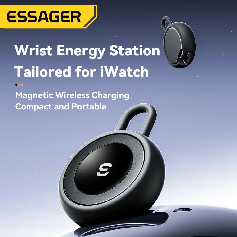 Pengecas Jam Tangan Wayarles Magnetik dengan Port USB Type-C