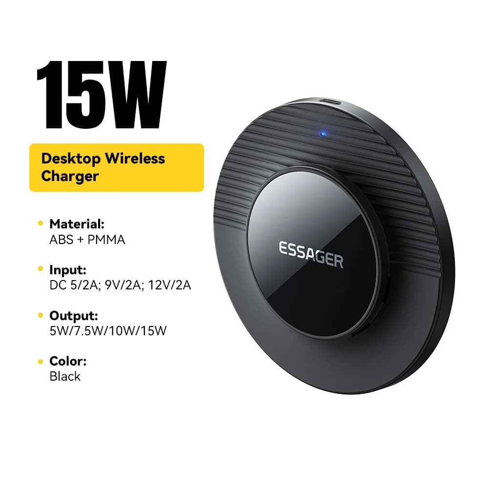 Pad Pengecasan Tanpa Wayar Magnetik 15W