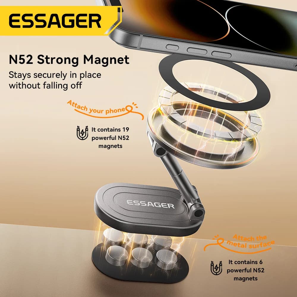 Pemegang Telefon Boleh Lipat Magnetik Dua Hala