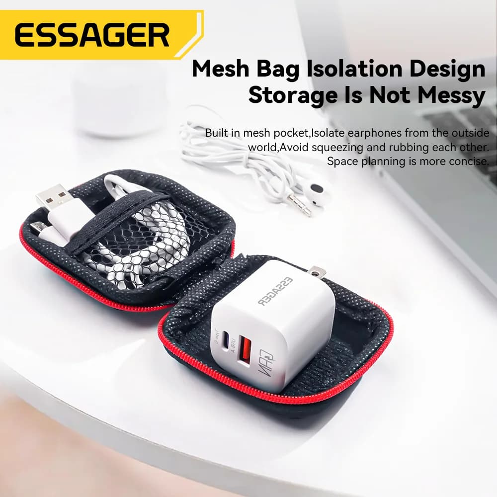 Beg Simpanan Pengatur Kabel dan Earphone Mini