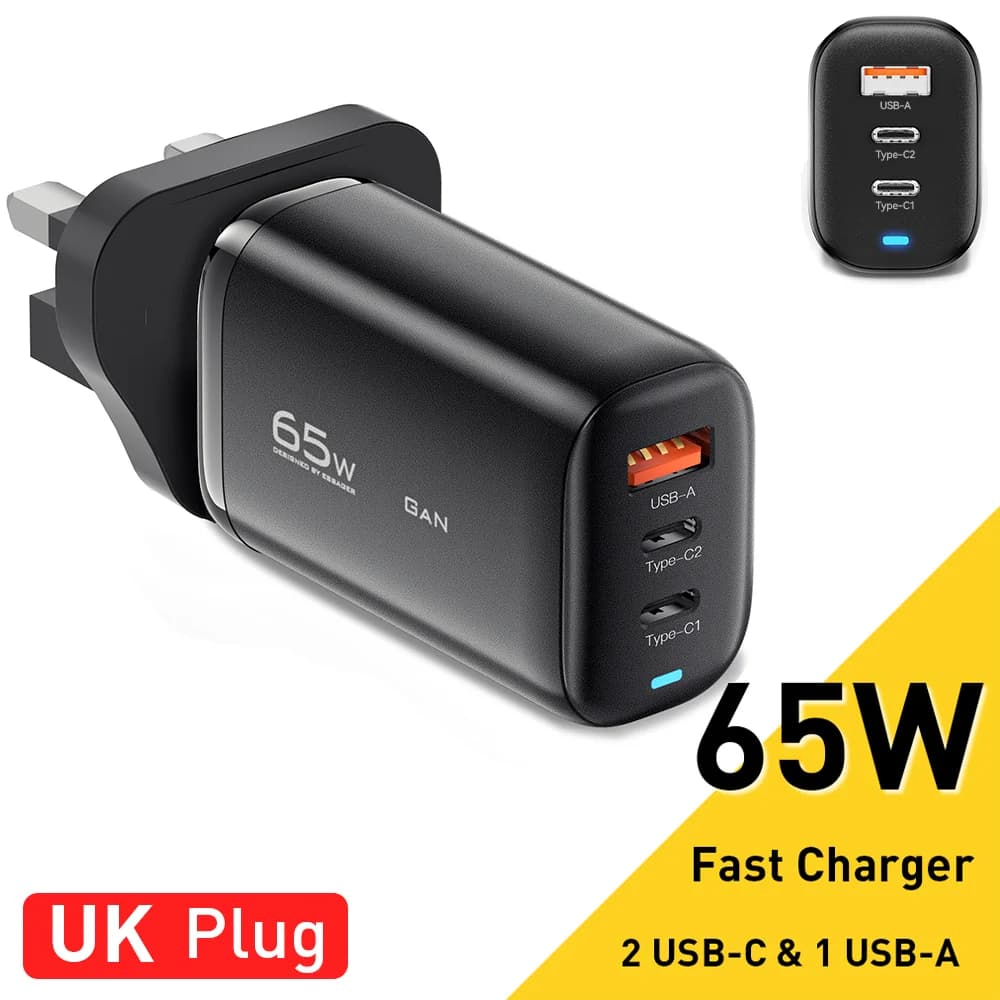 Pengecas Laptop GaN USB-C 65W, PPS
