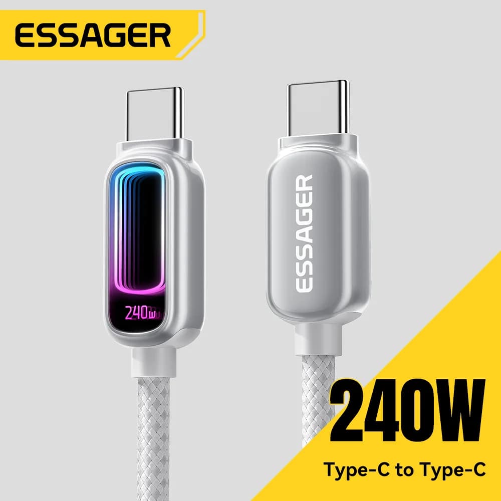 Kabel USB-C ke USB-C 240W dengan Sokongan PD 3.1 100W