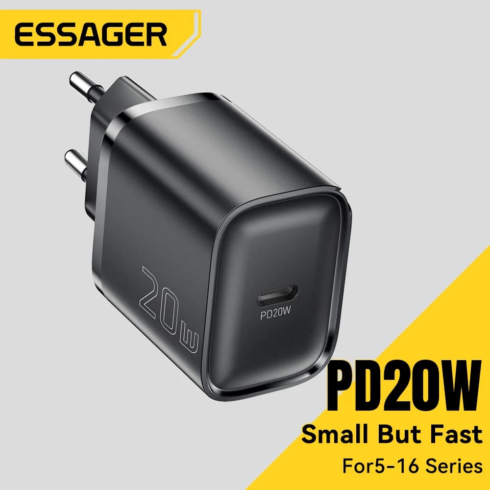 Pengecas Dinding Mini 20W USB-C PD Pantas
