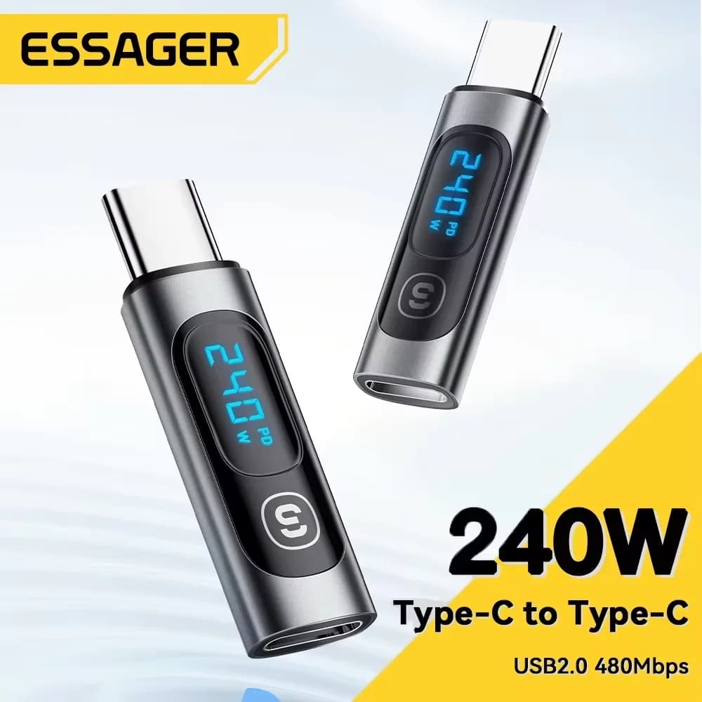 Penyesuai USB-C ke USB-C OTG dengan Paparan Digital