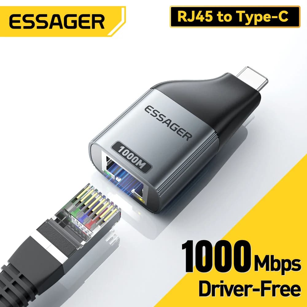 Penyesuai RJ45 Ethernet Gigabit USB-C