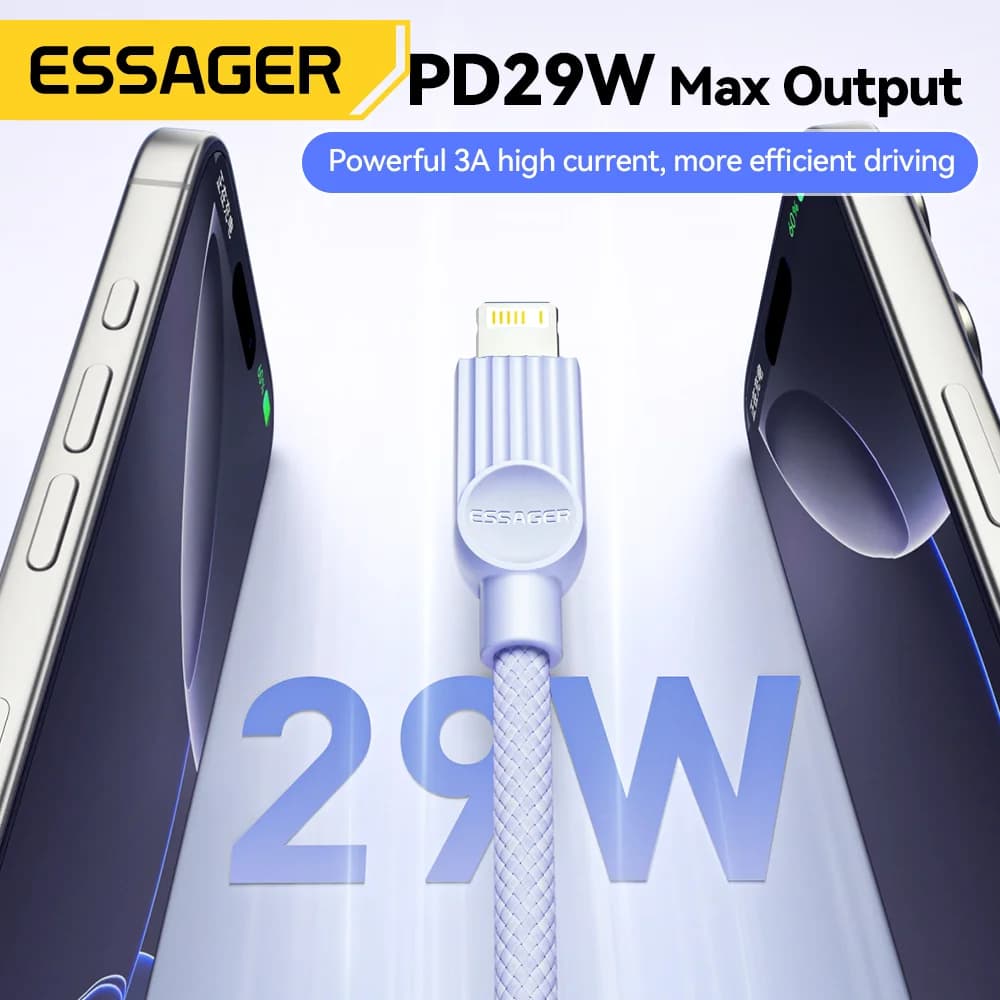 Kabel USB-C ke Lightning Berwarna-warni, PD 29W