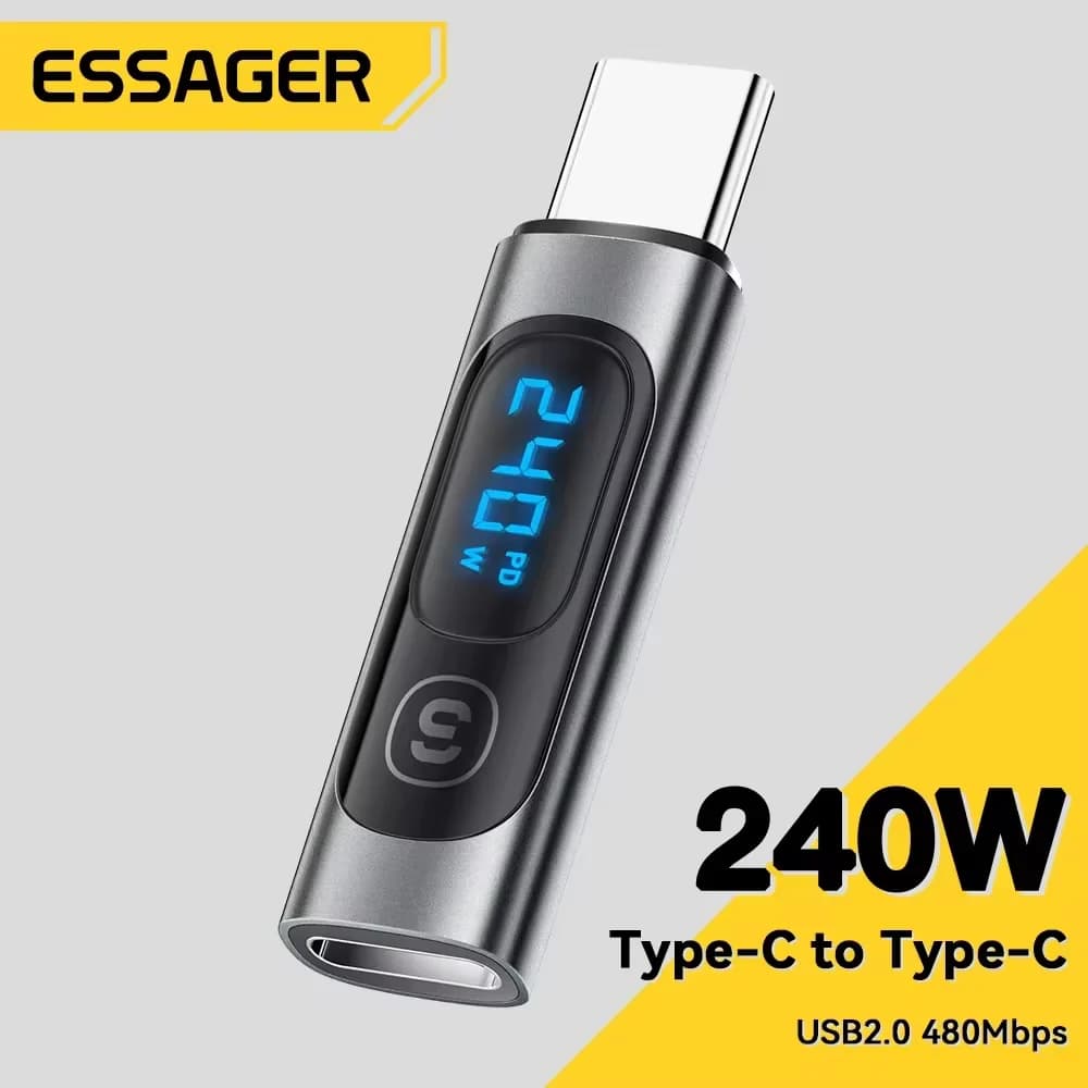 Penyesuai USB-C ke USB-C OTG dengan Paparan Digital