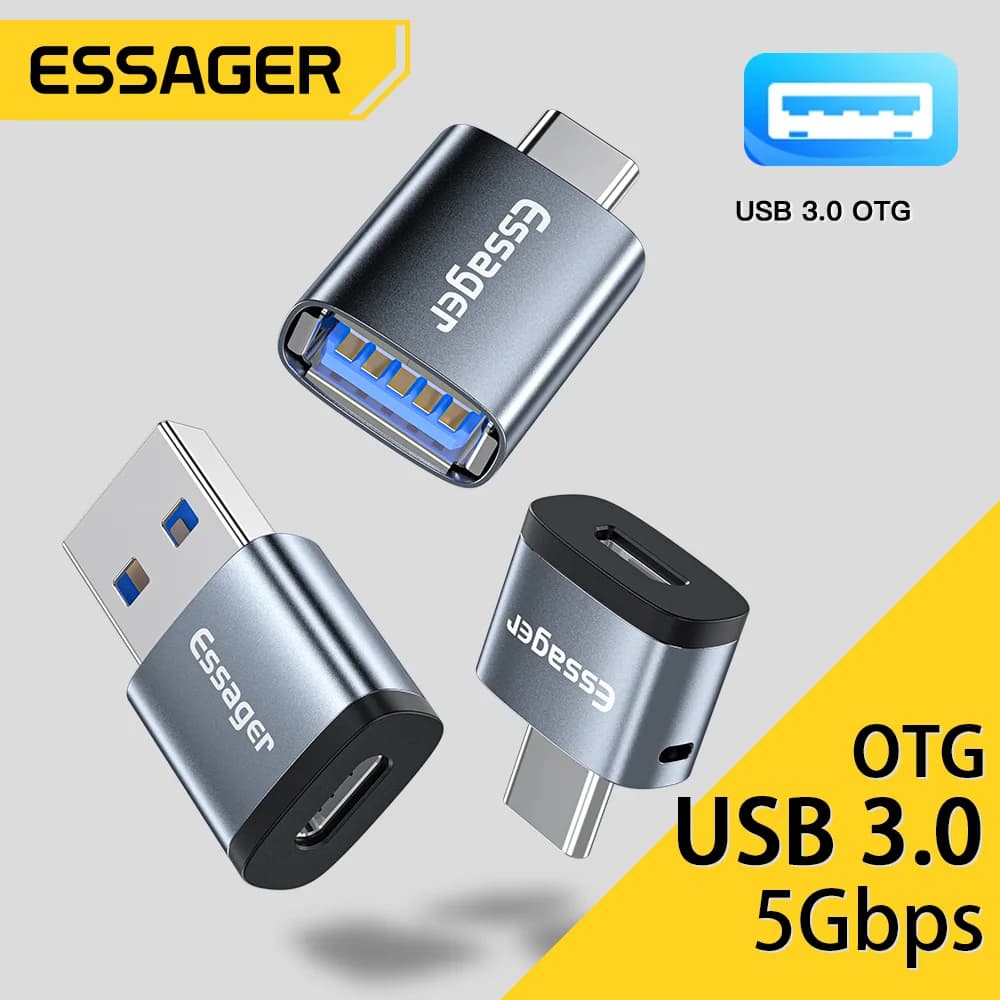 Penyesuai OTG USB Type-C ke USB 3.0 Jantan
