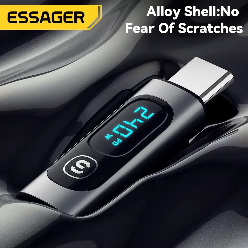 Penyesuai USB-C ke USB-C OTG dengan Paparan Digital