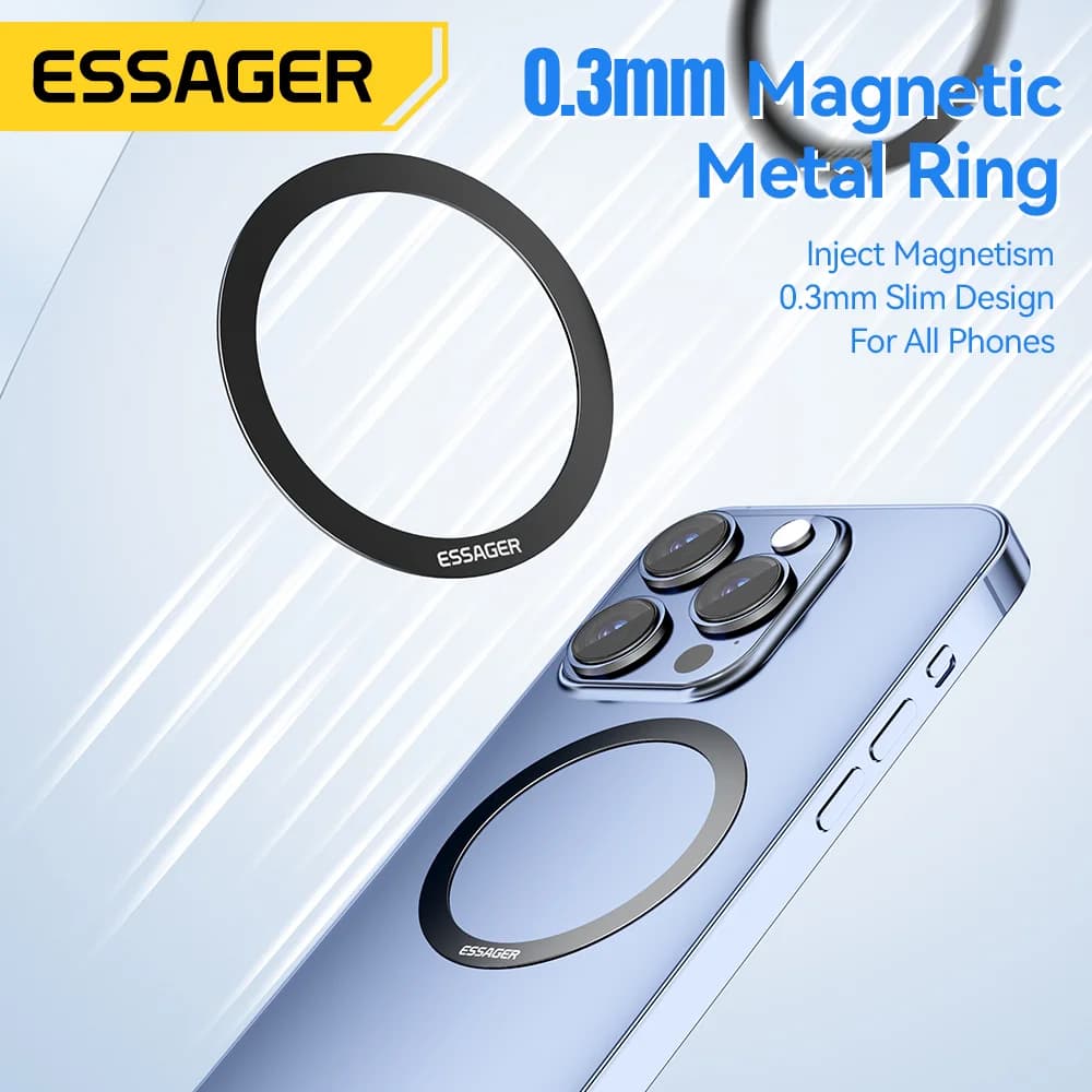 Gelang Logam Magnetik 2-Pack untuk Pengecasan Tanpa Wayar
