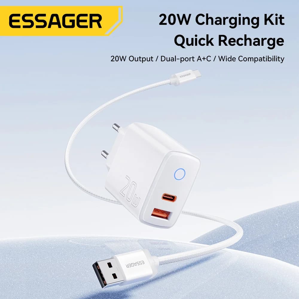 Set Pengecas Pantas USB-C PD 20W