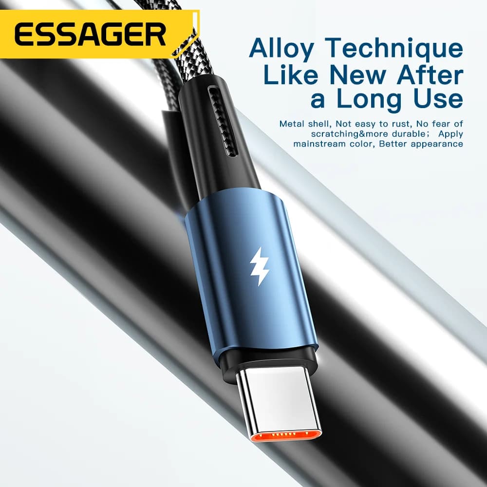 Kabel Pengecas Pantas USB-C 120W, 6A