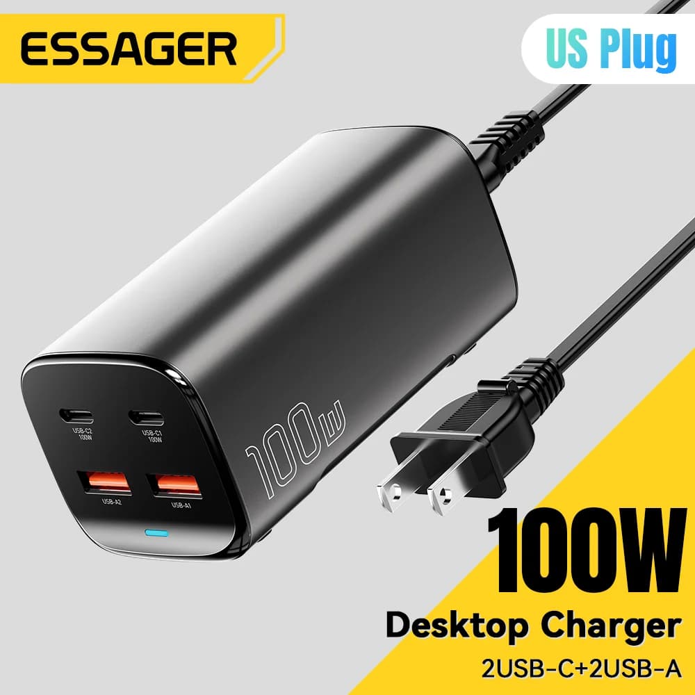 Penyelesai Desktop Laptop GaN 100W 4-dalam-1