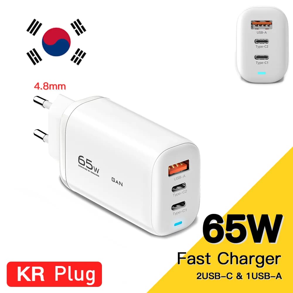 Pengecas Laptop GaN USB-C 65W, PPS