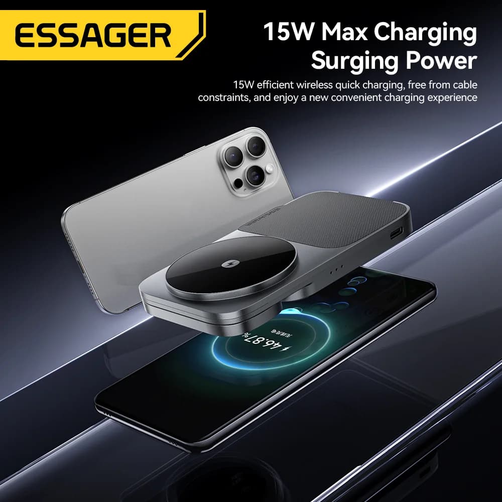 Stand Pengecas Tanpa Wayar Magnetik 15W Lipat 3-dalam-1