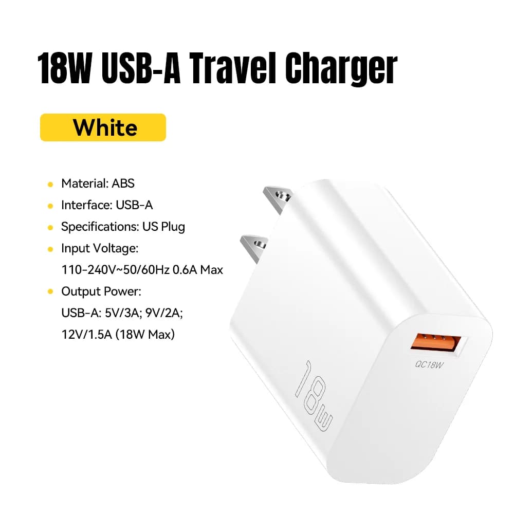 Pengecas Dinding Pantas USB-A QC 3.0 18W