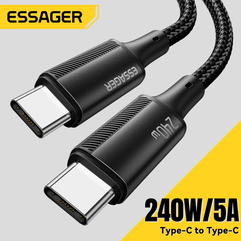 Kabel Pengecasan Pantas Super PD 3.1 USB-C ke USB-C 240W