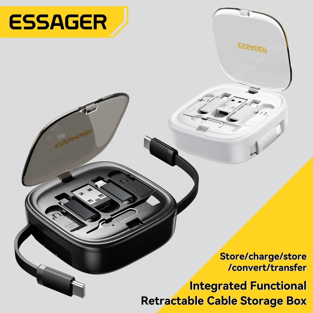 Set Kabel USB-C Serbaguna 60W dengan Penyimpanan Pin