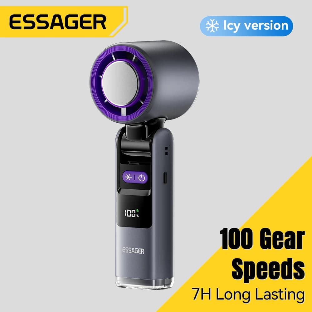 Kipas Turbo Pegang Tangan Mudah Alih dengan Paparan Digital
