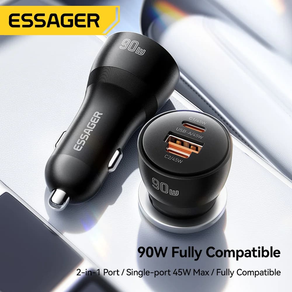 Pengecas Kereta Pantas USB Type-C PD 90W