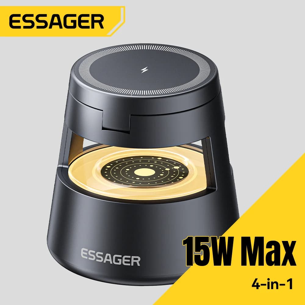 Stesen Pengecasan Wayarless Magnetik 4-dalam-1 15W